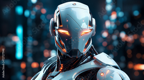 3d render of a robot  soldier robot cyborg future humanoid 3d wallpaper space © Volodymyr
