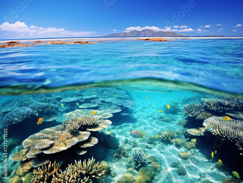 A vibrant underwater ecosystem featuring Australia s Great Barrier Reef  the largest reef system in the world.