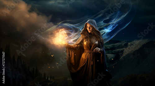 portrait of a woman mysterious witch sorceress