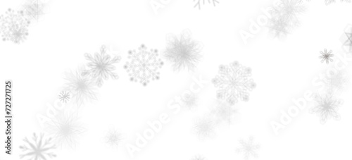 Snowflake Storm  Astonishing 3D Illustration of Descending Festive Snowflakes