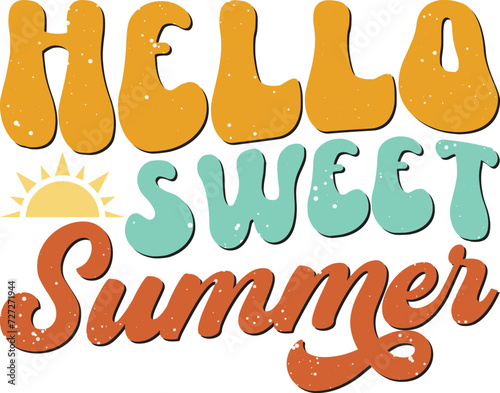 Hallo Sweet Summer eps T-shirt Design