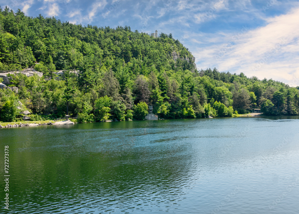 Lake Mohonk, Mohonk Mountain House in Catskill Mountains Lake Mohonk, Mohonk Mountain House in Catskill Mountains
