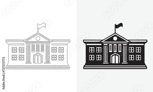 Education vector and line art logo