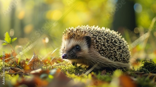 hedgehog in the forest.