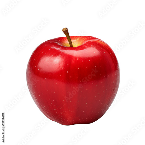 Red apple. Tempting Elegance: Forbidden Fruit isolated on transparent and white background. Ideal for use in advertising. Generative ai