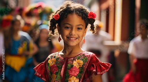 Woman Standing in Front of a Bunch of Flowers, Hispanic Heritage Month