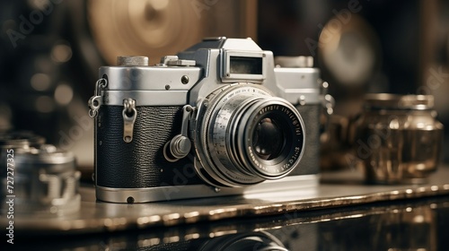 Camera Sitting on Table, An Image of a Common Scene, World Photography Day