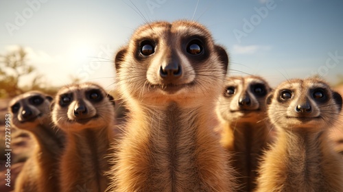 Curious Funny Meerkats - 8K/4K Photorealistic Ultra Closeup   © Umar