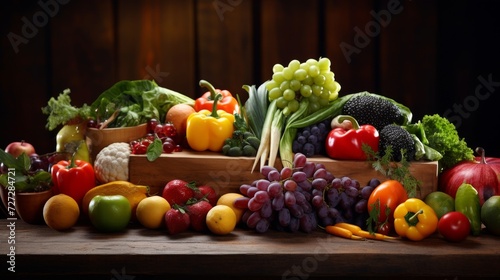 A Still Life Painting of Various Fruits and Vegetables