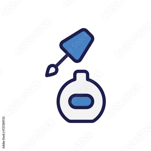 nail polis icon with white background vector stock illustration