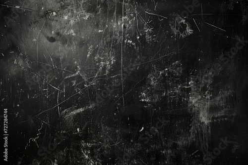 Black grunge scratched background  old film effect  dusty scary texture photo