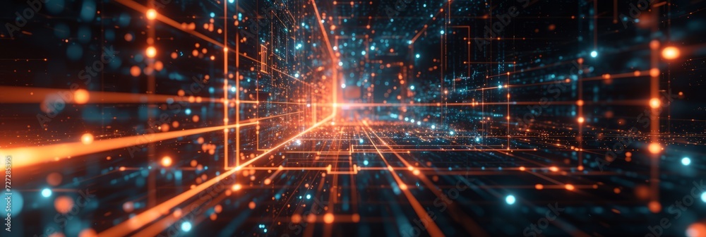 ig data analysis abstract background, portraying a digital realm with floating geometric elements and glowing data paths, representing the interconnected world of virtual data analysis. ig data analysis abstract background, portraying a digital realm with floating geometric elements and glowing data paths, representing the interconnected world of virtual data analysis.