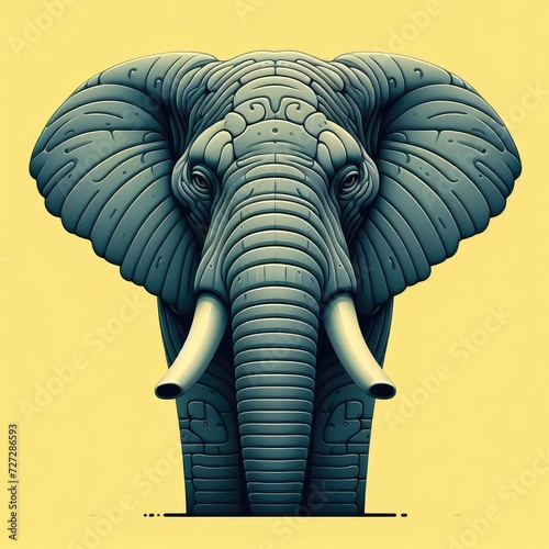 colorful elephant cartoon illustration 