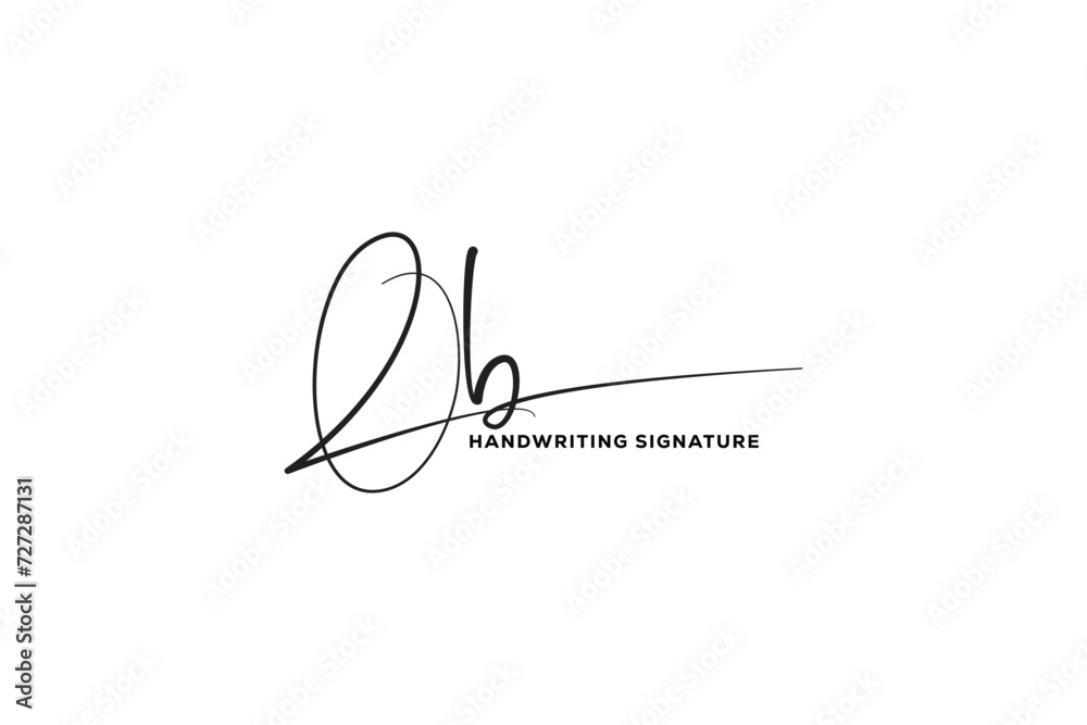 QB initials Handwriting signature logo. QB Hand drawn Calligraphy lettering Vector. QB letter real estate, beauty, photography letter logo design. QB initials Handwriting signature logo. QB Hand drawn Calligraphy lettering Vector. QB letter real estate, beauty, photography letter logo design.