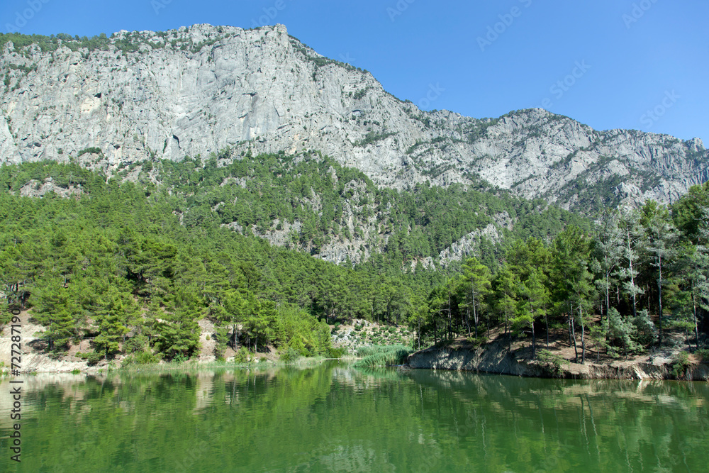 Antalya Province Karacaoren Lake And A Mountain
