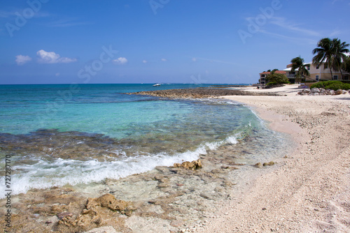 Obraz na płótnie Grand Cayman Island Seven Mile Beach Waves w salonie