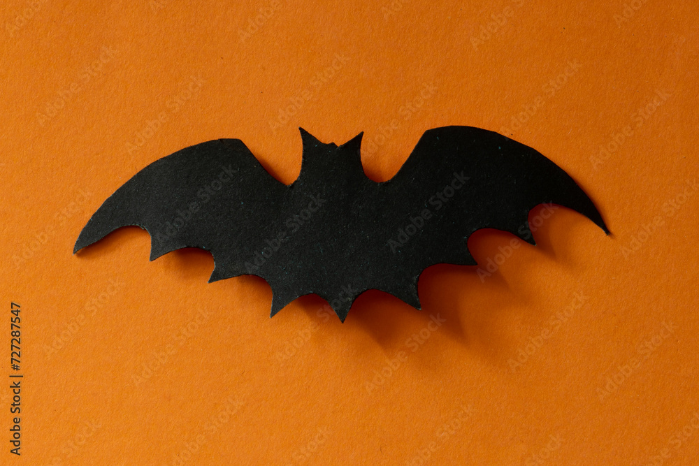 Naklejka premium black bat halloween cut out paper craft
