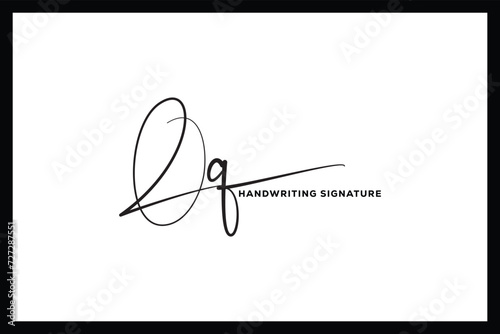 QQ  initials Handwriting signature logo. QQ Hand drawn Calligraphy lettering Vector. QQ letter real estate, beauty, photography letter logo design.