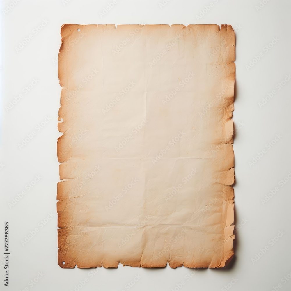 old paper isolated on white background
