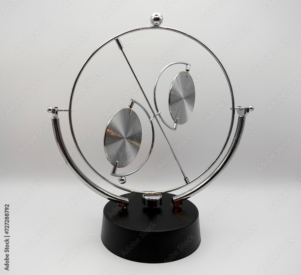 Perpetual Motion Model, Machine, Physics Toy, Isolated Perpetual Motion Model, Machine, Physics Toy, Isolated