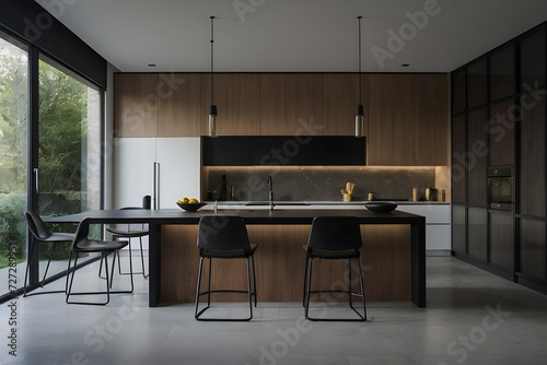 Modern interior design of modern kitchen