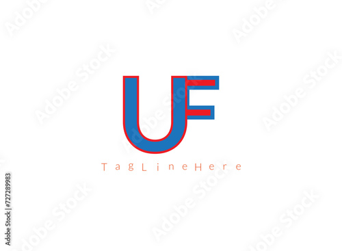 UF latter logo useful and unique latter