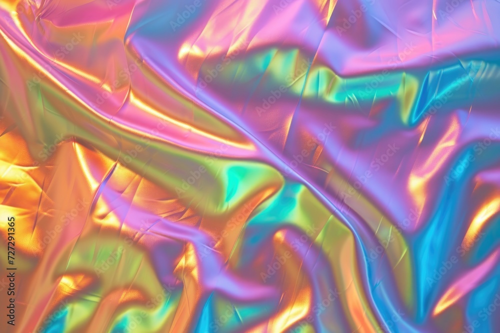 Obraz premium Holographic rainbow foil iridescent abstract background