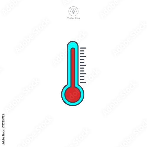 Thermometer Icon symbol vector illustration isolated on white background