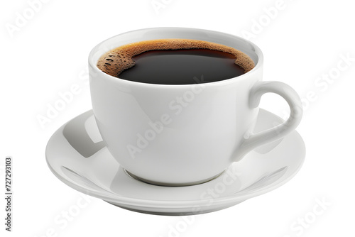 Hot coffee inside white cup PNG