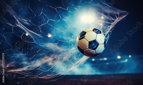 Soccer Ball Flying Through the Air