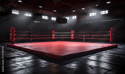 Boxing Ring With Red Center © uhdenis