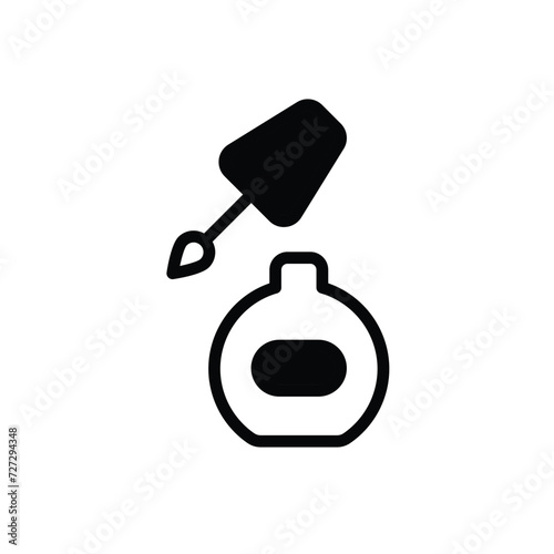 nail polis icon with white background vector stock illustration