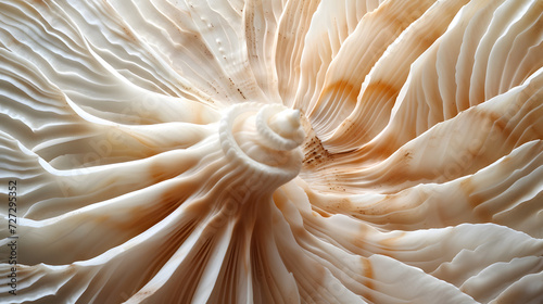 Close Up of a Large White Mushroom
