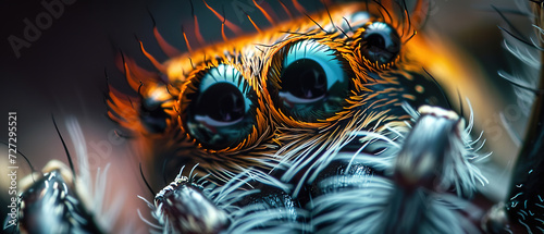 wallpaper of a macro of a spider eye background