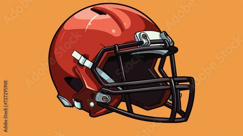 American football helmet vector 2D illustration. photo