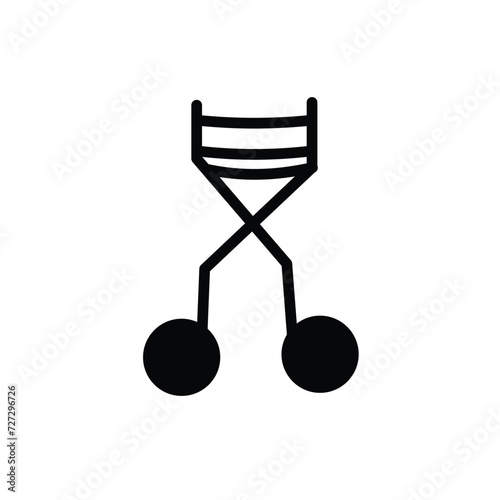 eyelash curler icon with white background vector stock illustration