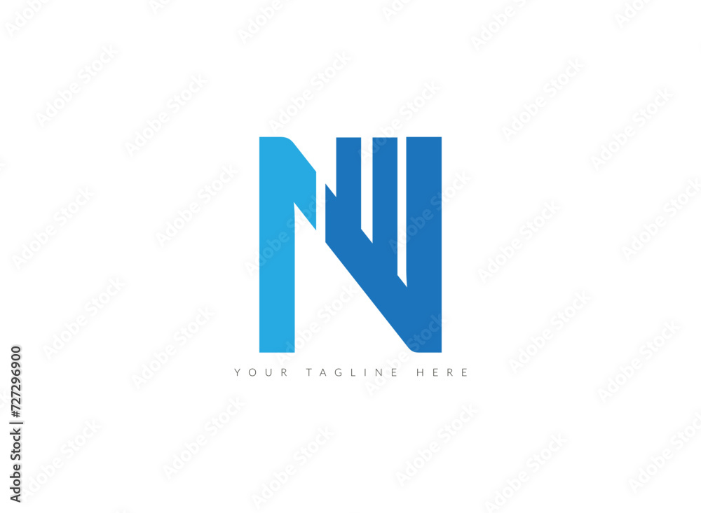 NM creative initial latter logo . company logo.