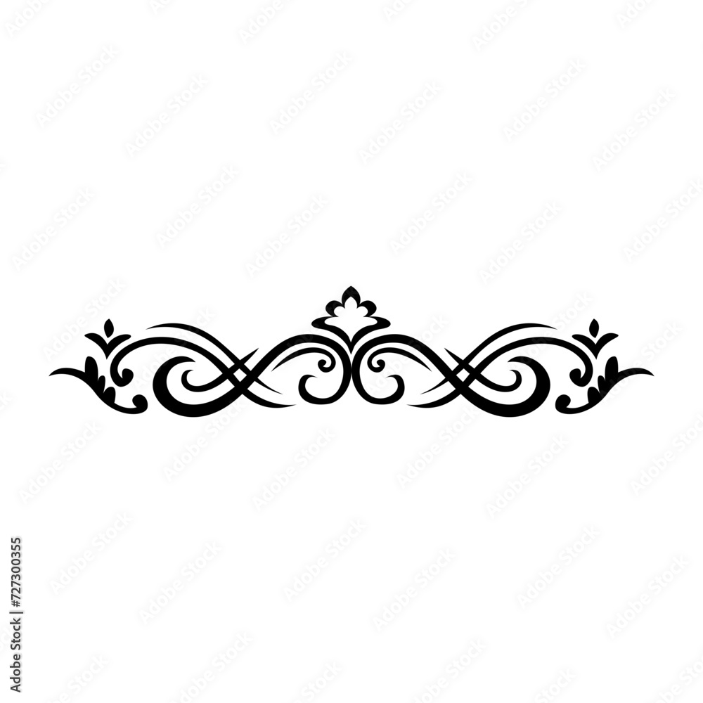decorative border divider black vector design element