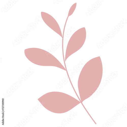 leaf flat color vector