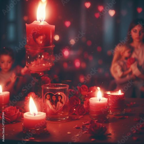 Valantine's day candles photo