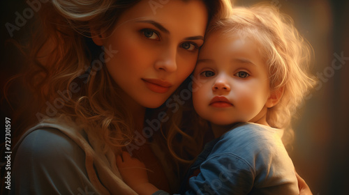 Beautiful mother and child