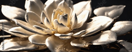 there is a white flower that is sitting on a table