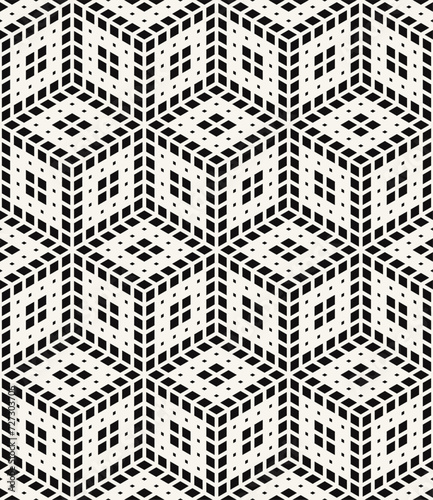 Vector seamless pattern. Modern stylish texture with thin monochrome trellis. Repeating geometric hexagonal grid. Simple graphic design. Trendy linear swatch. Minimalistic modern geometry.