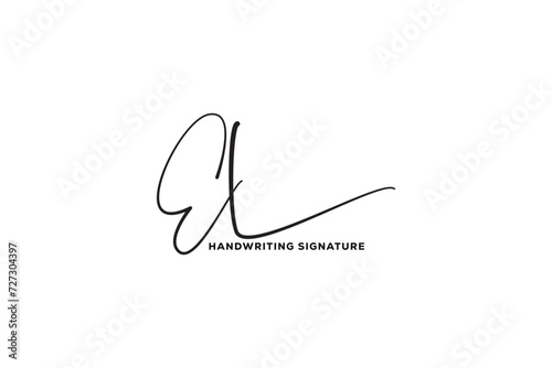 EL initials Handwriting signature logo. EL Hand drawn Calligraphy lettering Vector. EL letter real estate, beauty, photography letter logo design.