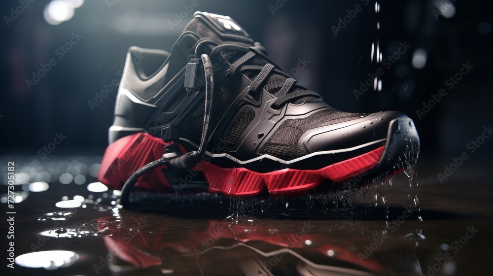 Fototapeta premium Close-Up of a Persons Running Shoes