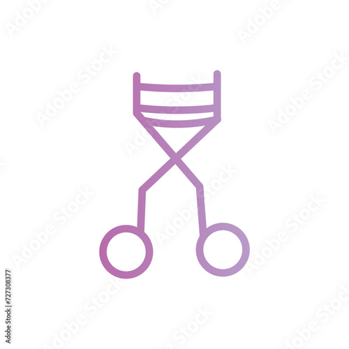 eyelash curler icon with white background vector stock illustration