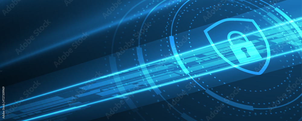 Fototapeta premium Science futuristic internet high computer technology business background