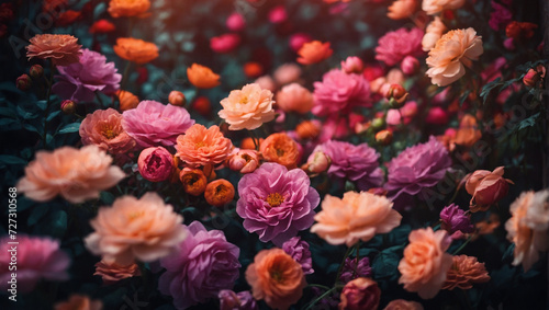 Rose flowers background  ai image  © Hamid