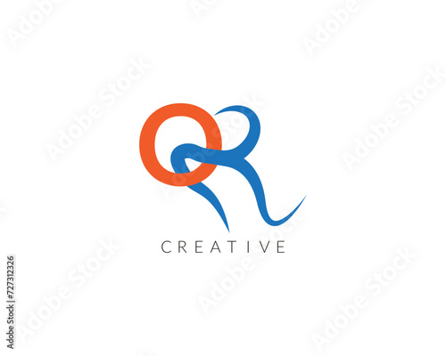 Creative Modern OR Latter Logo Template vector Abstract Monogram Symbol victor illustration.