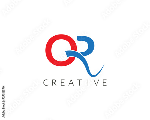 Creative Modern QR Latter Logo Template vector Abstract Monogram Symbol victor illustration.